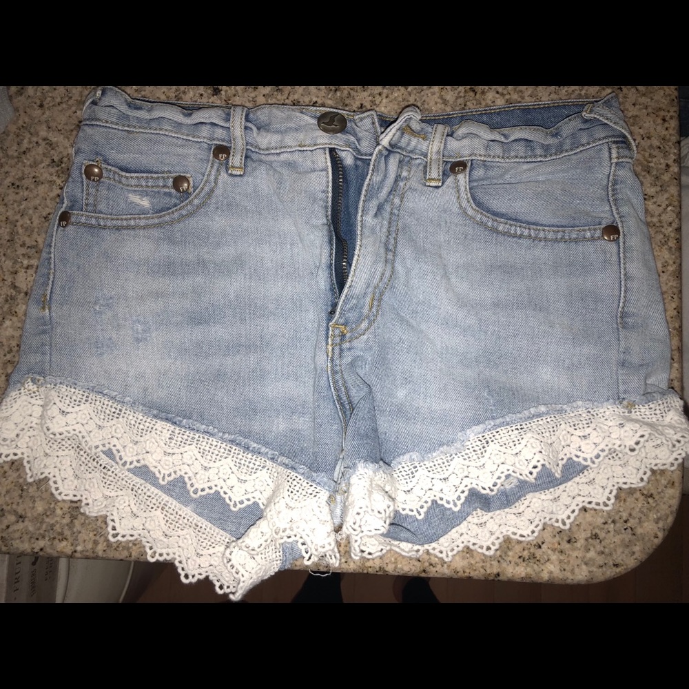 Free people lace shorts